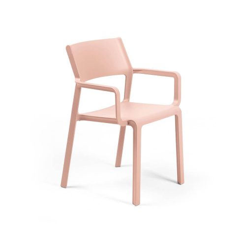 sedia rosa con braccioli rosa
